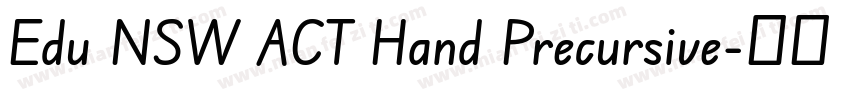 Edu NSW ACT Hand Precursive字体转换